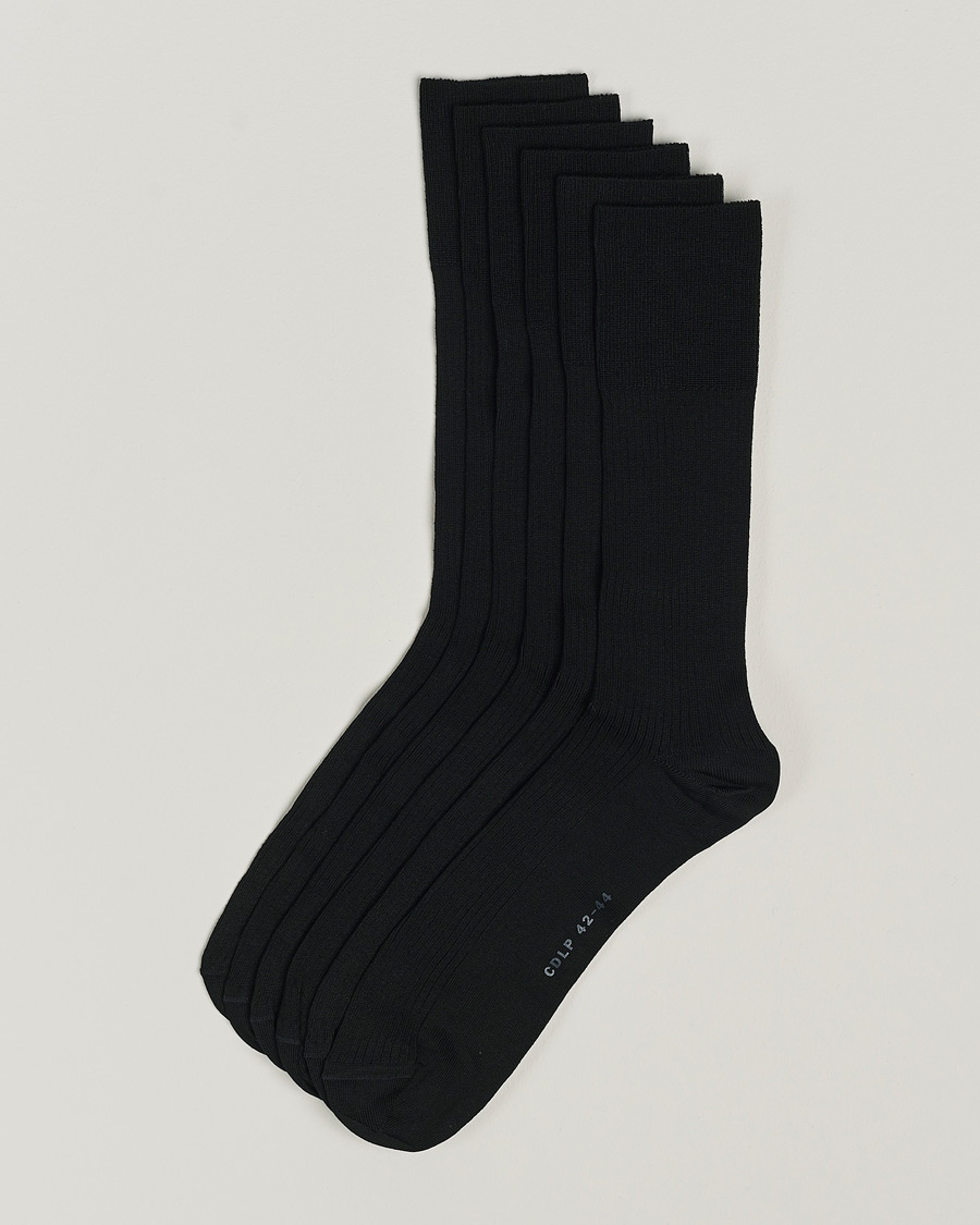 Heren | Ondergoed | CDLP | 6-Pack Cotton Rib Socks Black