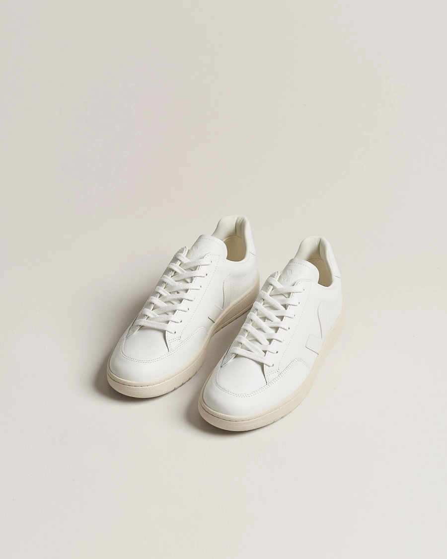 Heren | Witte sneakers | Veja | V-12 Leather Sneaker Extra White