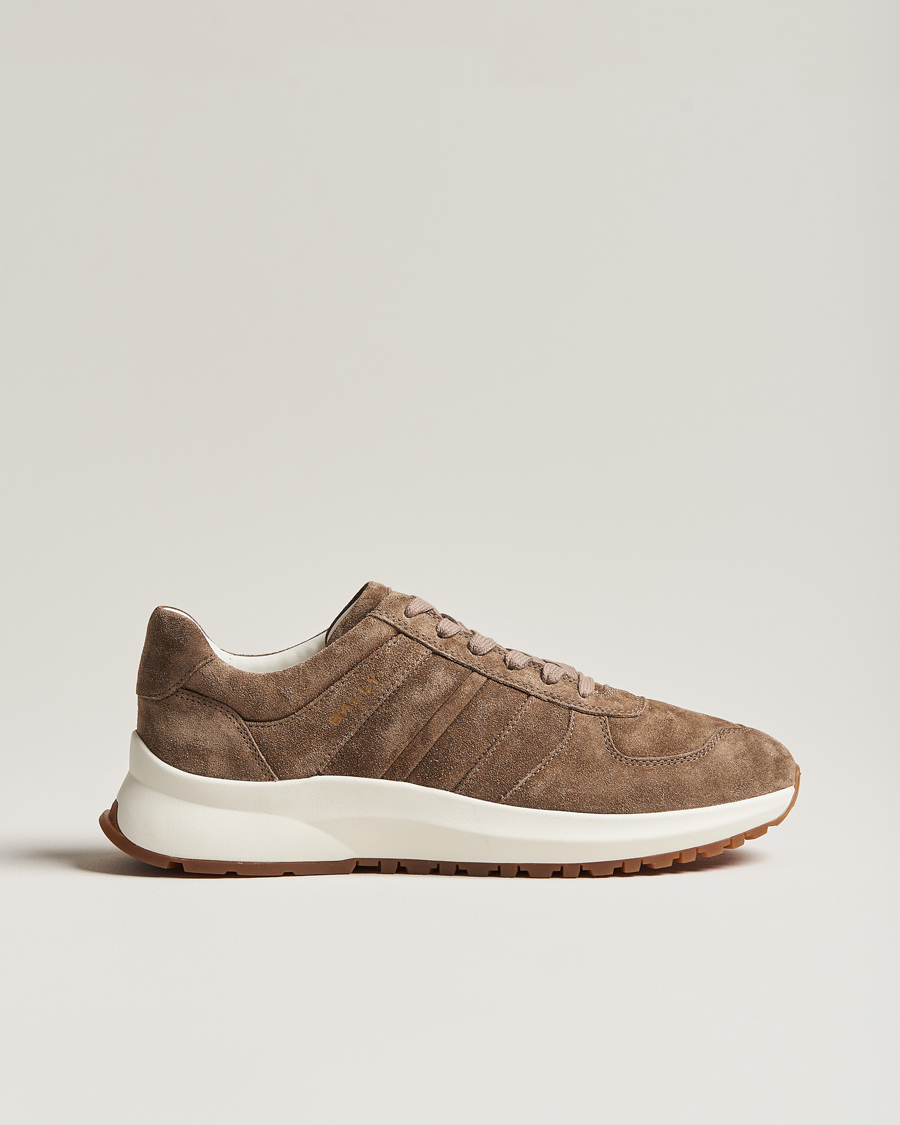 Heren | Bally Darsyl Suede Running Sneaker Deep Sepia | Bally | Darsyl Suede Running Sneaker Deep Sepia