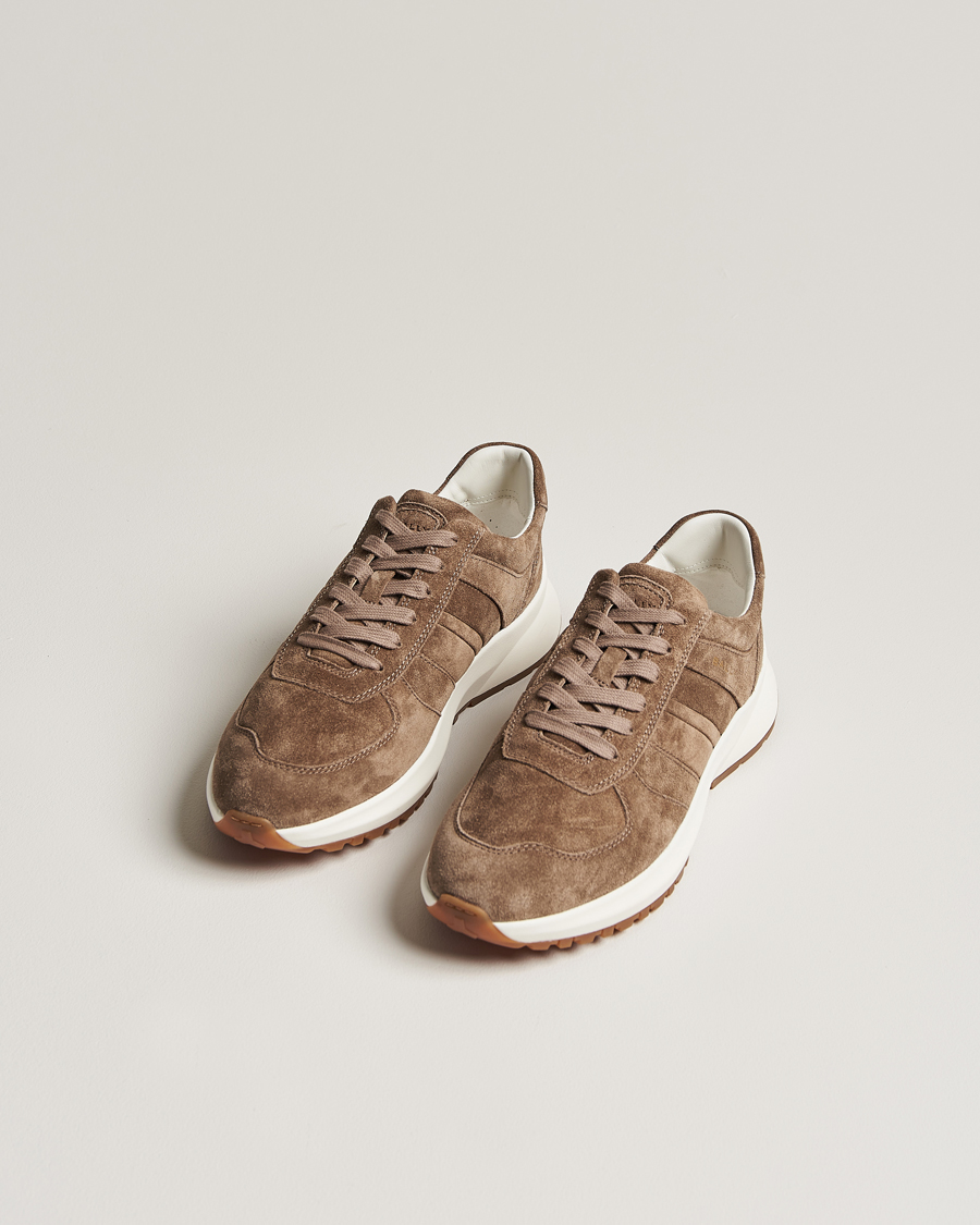 Heren | Bally Darsyl Suede Running Sneaker Deep Sepia | Bally | Darsyl Suede Running Sneaker Deep Sepia
