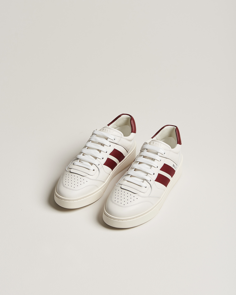 Heren | Witte sneakers | Bally | Rebby Leather Sneaker White/Ballyred