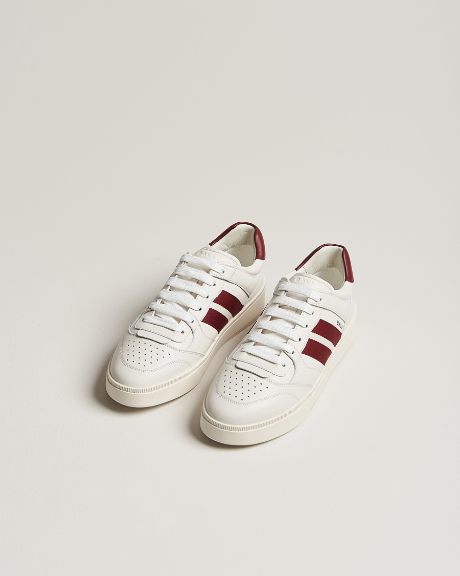 Heren | Sneakers | Bally | Rebby Leather Sneaker White/Ballyred