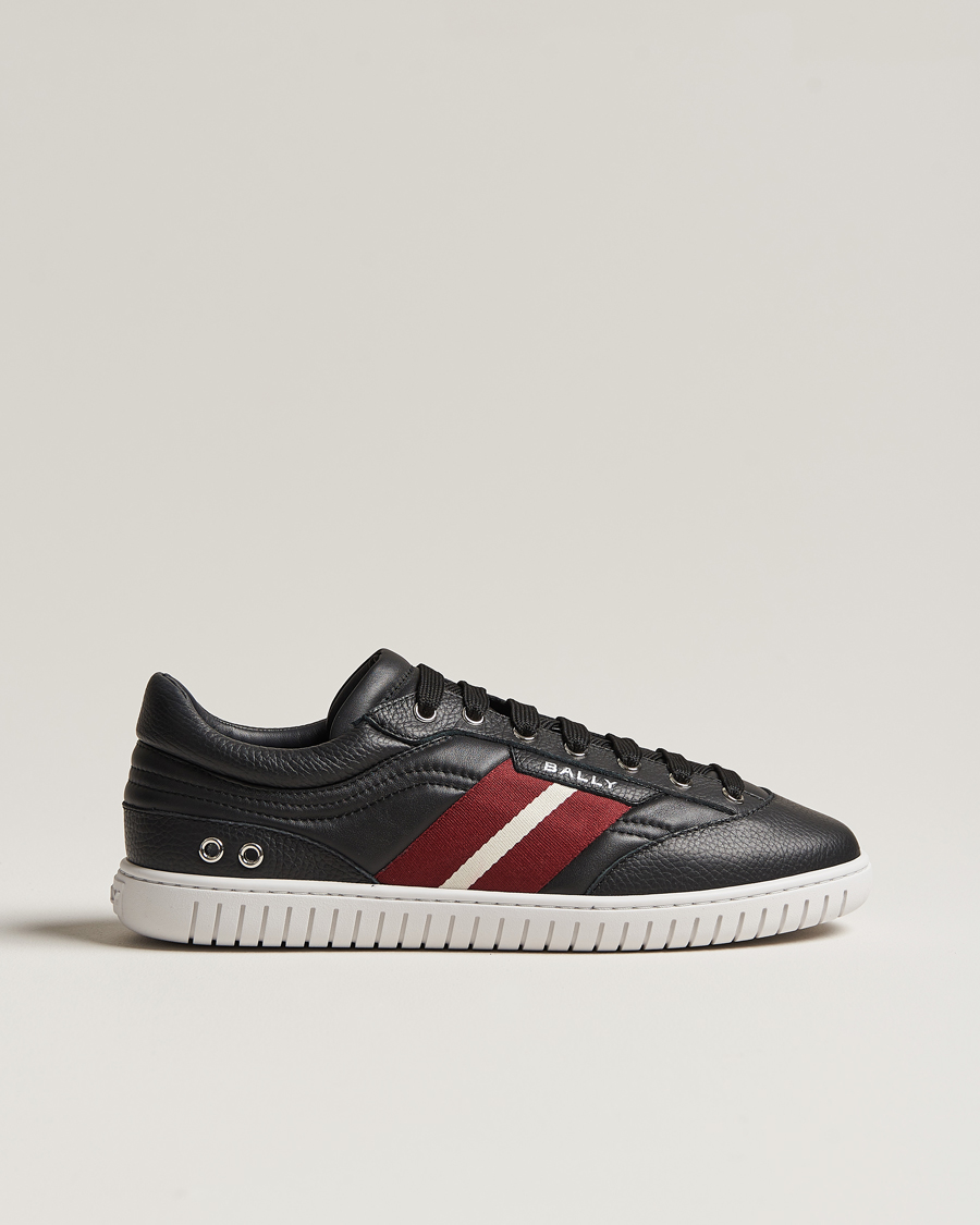 Bally Palmy Leather Running Sneaker Black Man CareOfCarl