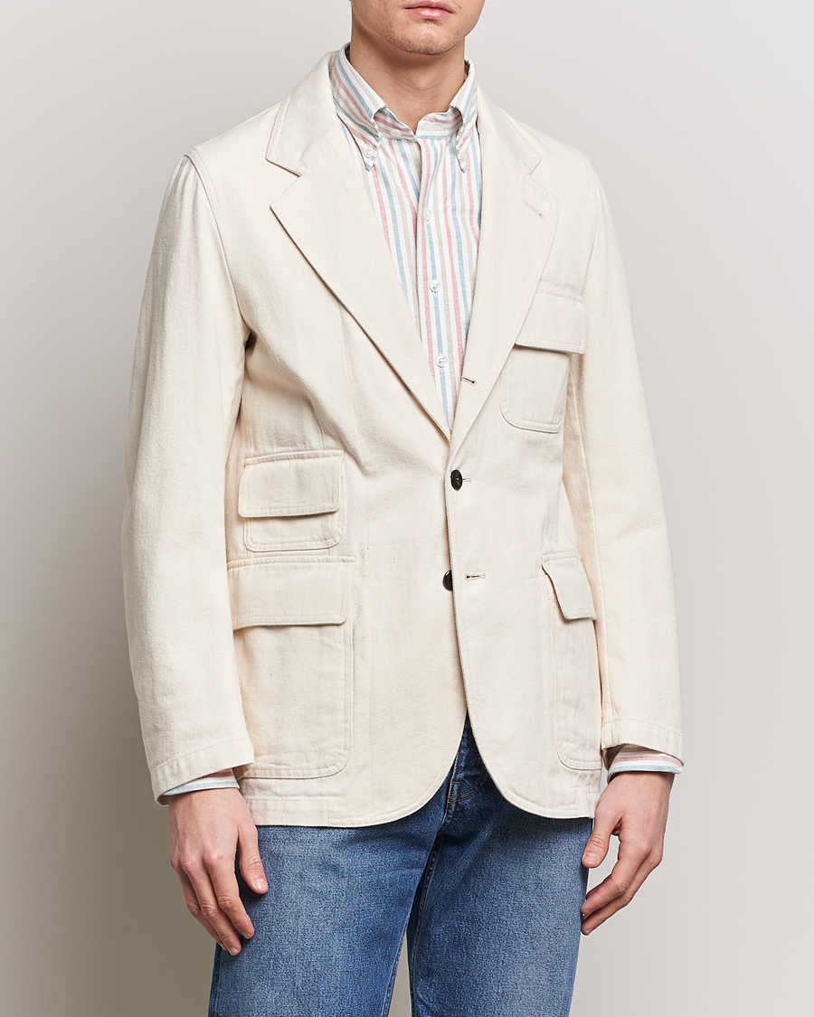 Heren |  | Drake's | MKIV Denim Games Blazer Ecru