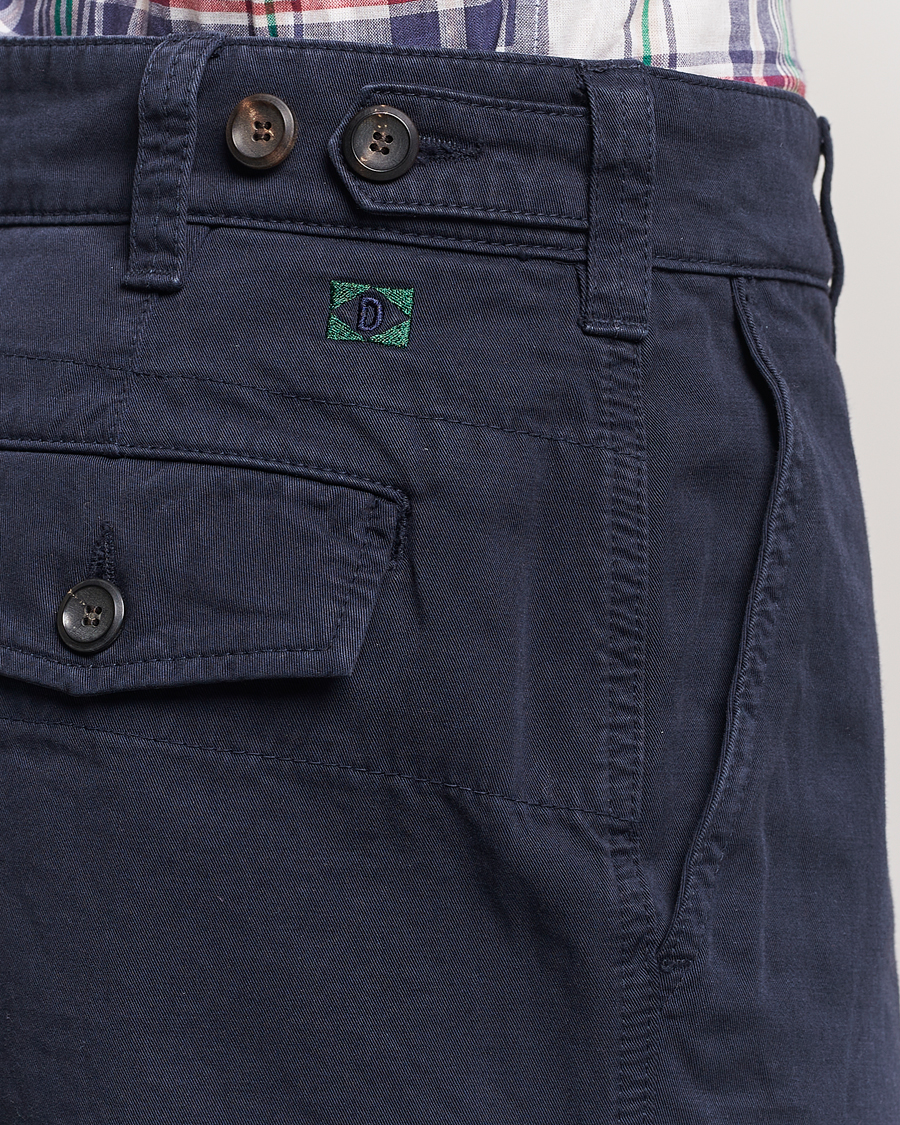 Heren | Broeken | Drake's | Flat Front Cotton Chino Navy