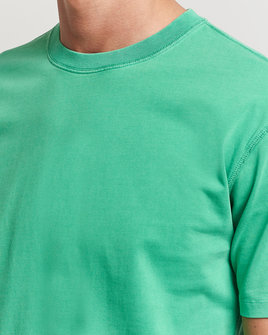Heren | T-shirts | Drake's | Washed Hiking T-Shirt Green
