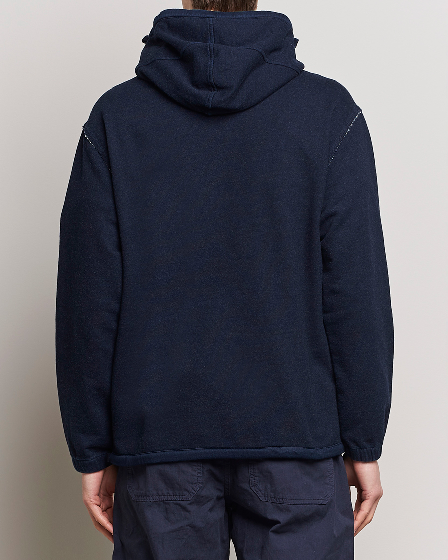 Heren | Truien | C.P. Company | Washed Indigo Fleece Hooded Sweatshirt Navy