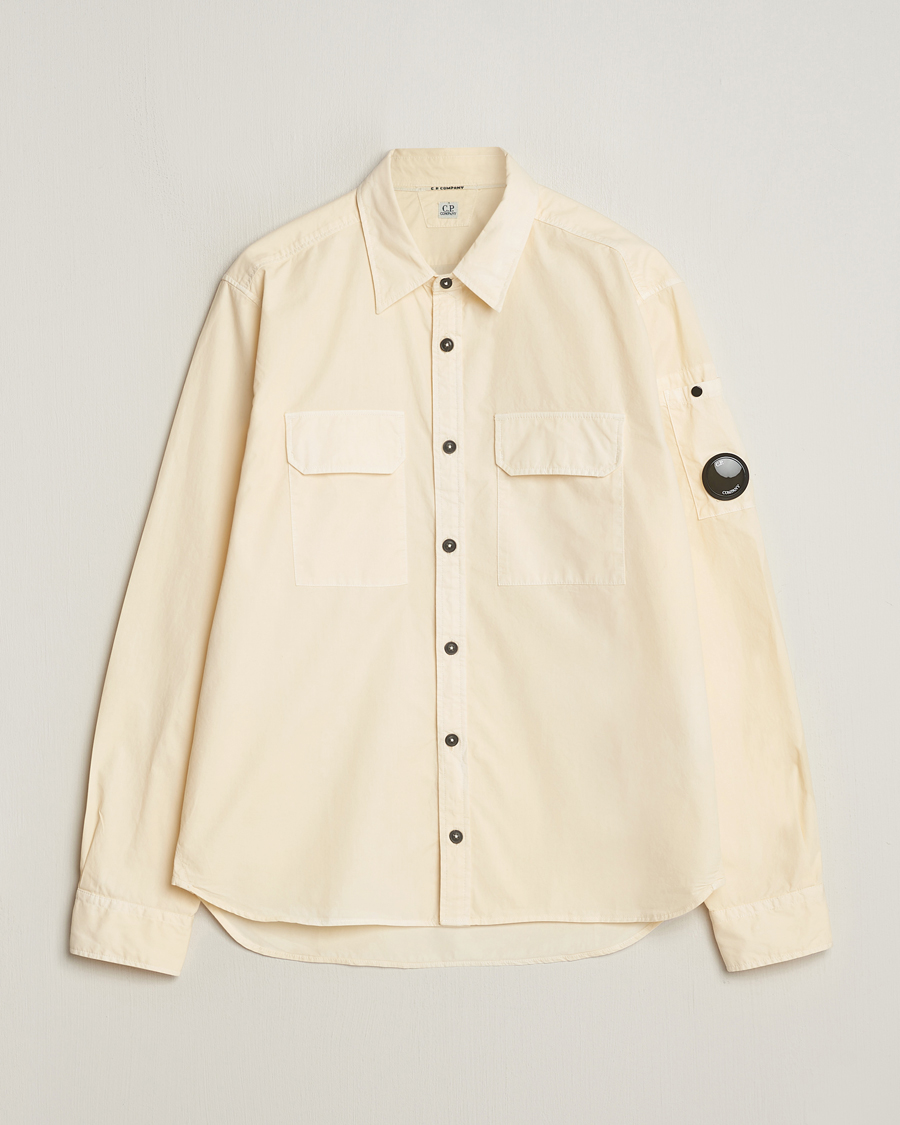 Heren | Overhemden | C.P. Company | Long Sleeve Gabardine Pocket Shirt Ecru