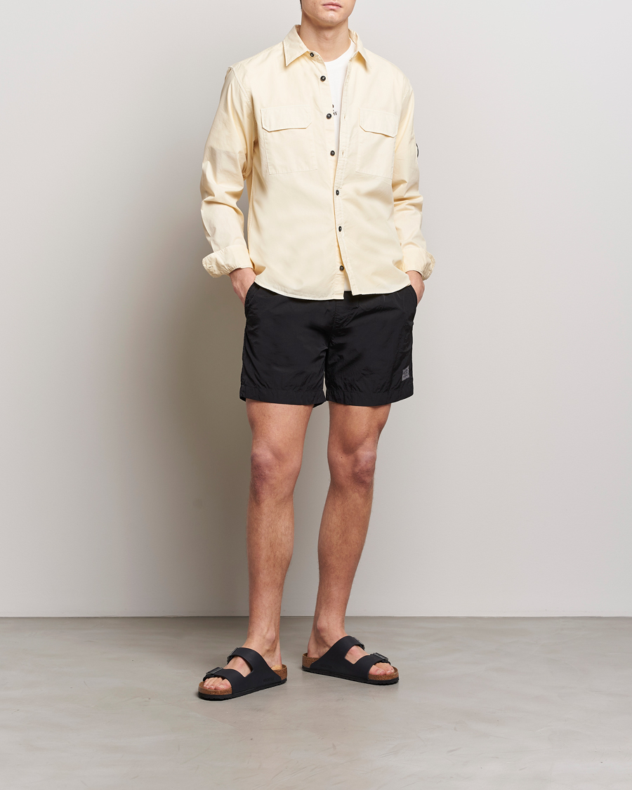 Heren | Overhemden | C.P. Company | Long Sleeve Gabardine Pocket Shirt Ecru