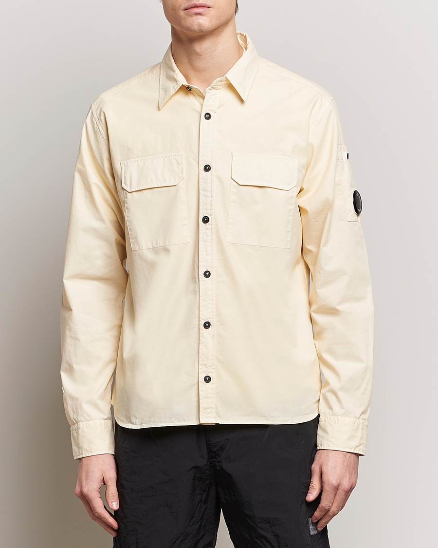 Heren |  | C.P. Company | Long Sleeve Gabardine Pocket Shirt Ecru