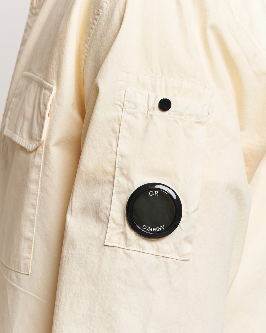 Heren | Overhemden | C.P. Company | Long Sleeve Gabardine Pocket Shirt Ecru