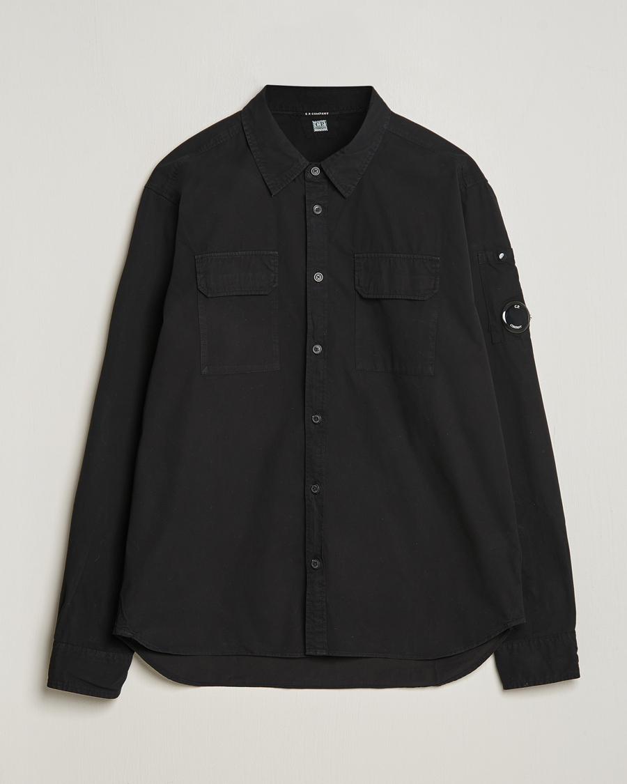 Heren | Overhemden | C.P. Company | Long Sleeve Gabardine Pocket Shirt Black