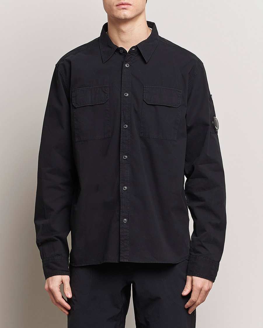 Heren | Contemporary Creators | C.P. Company | Long Sleeve Gabardine Pocket Shirt Black