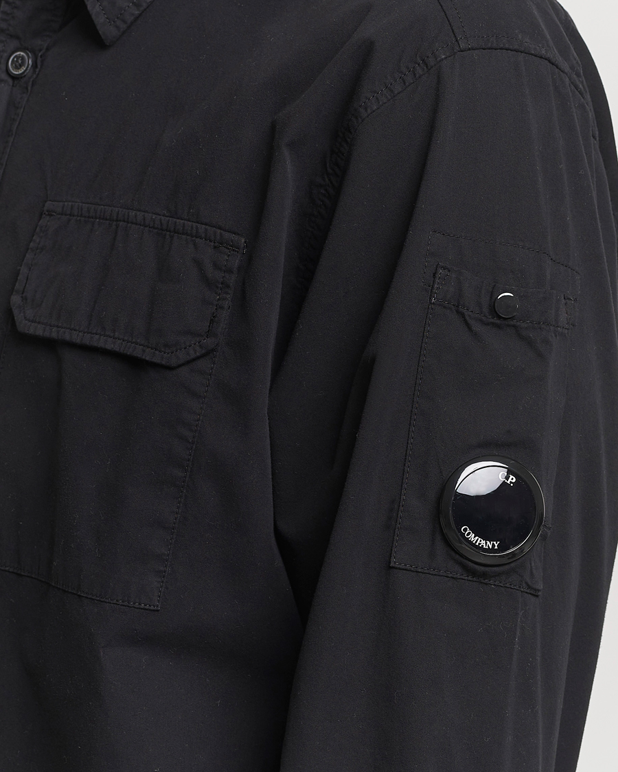 Heren | Overhemden | C.P. Company | Long Sleeve Gabardine Pocket Shirt Black