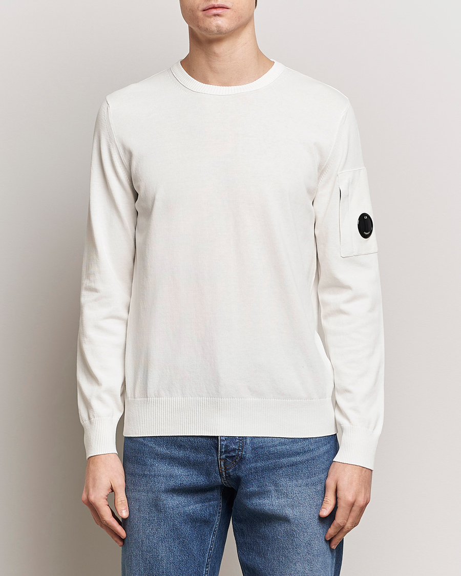 Heren | Ronde hals truien | C.P. Company | Old Dyed Cotton Crepe Crewneck White