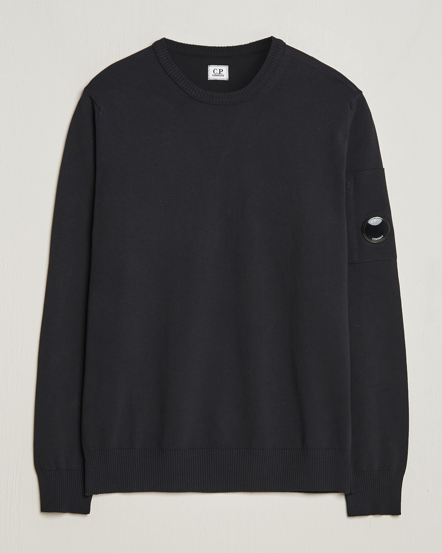 Heren | Truien | C.P. Company | Old Dyed Cotton Crepe Crewneck Black