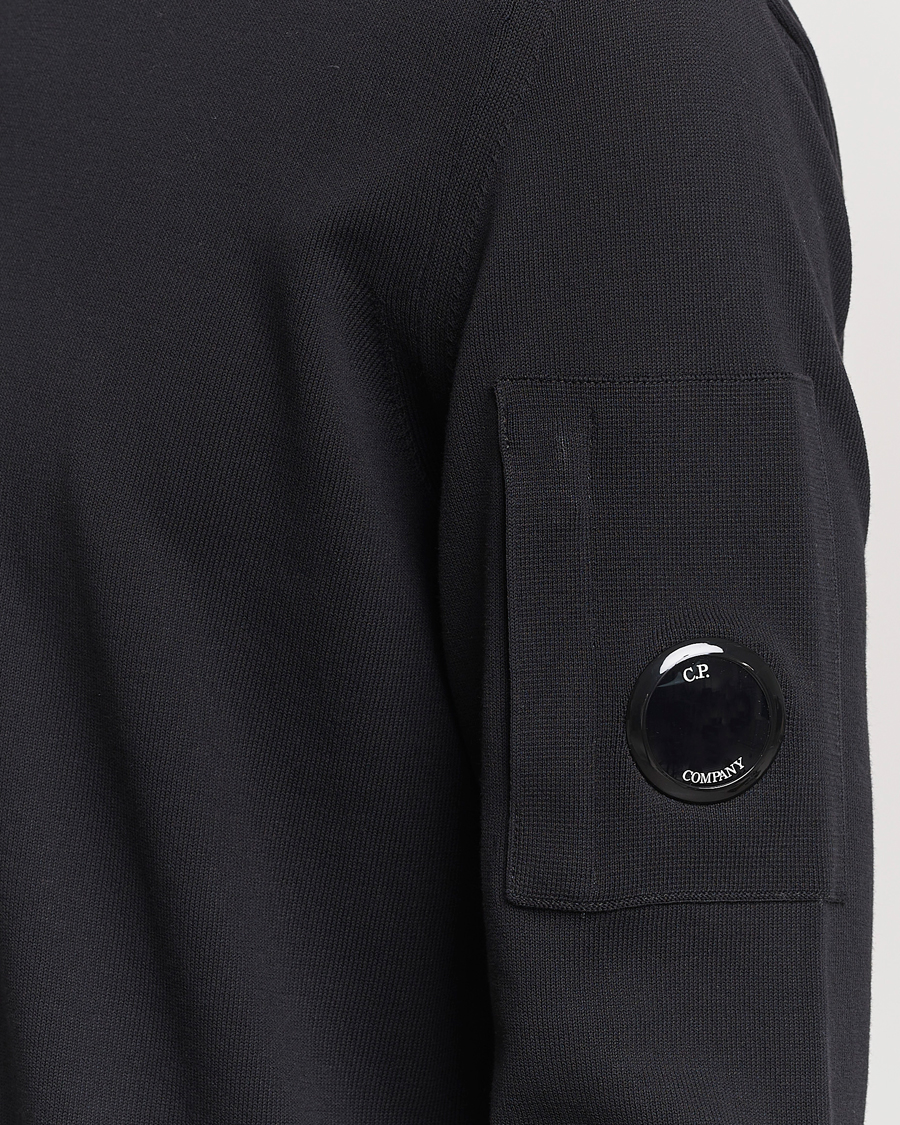 Heren | Truien | C.P. Company | Old Dyed Cotton Crepe Crewneck Black