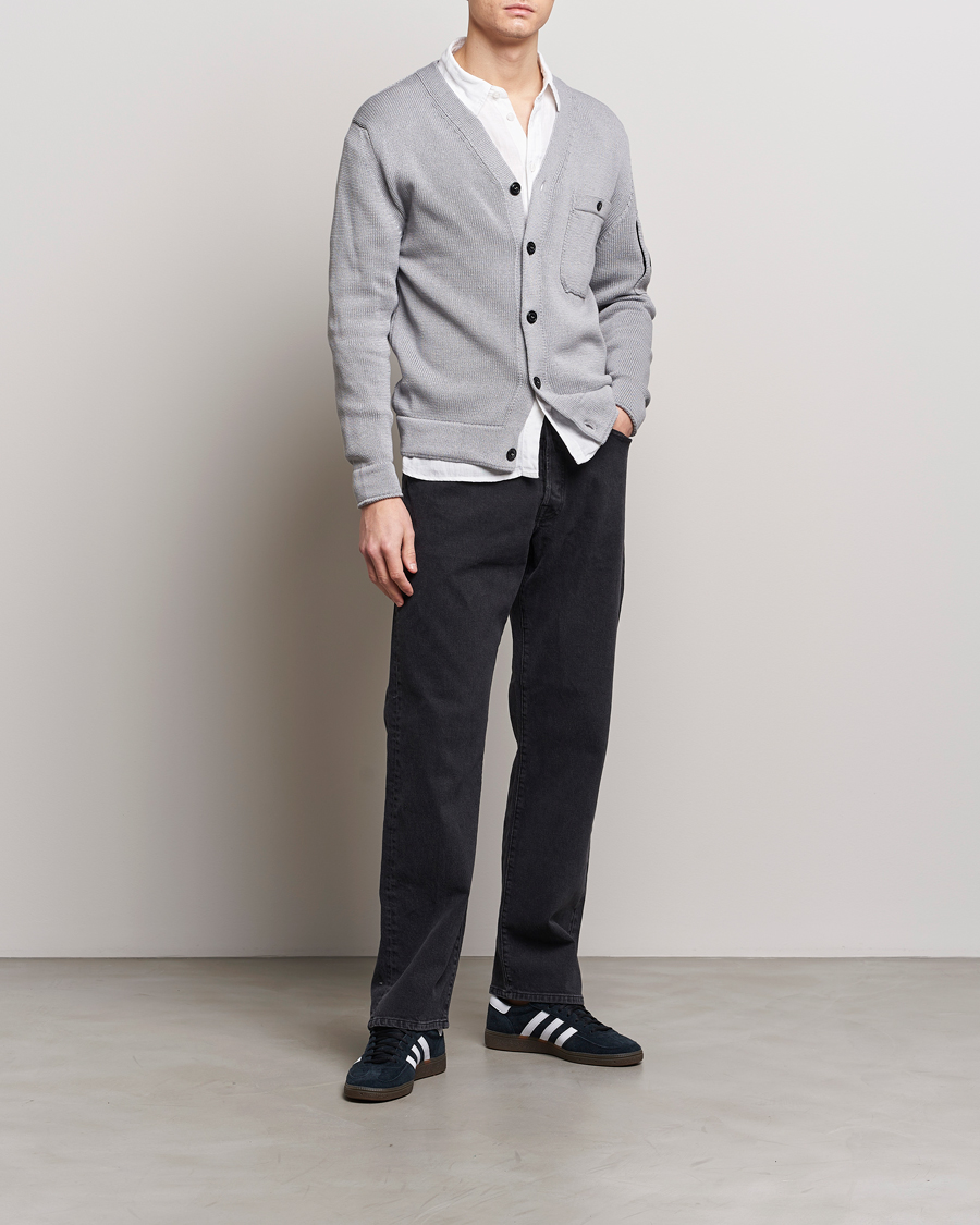 Heren | Truien | C.P. Company | Compact Cotton Lens Cardigan Light Grey