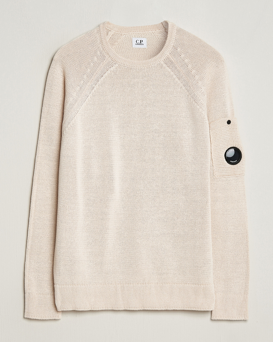 Heren | Truien | C.P. Company | Compact Cotton Lens Crewneck Ecru