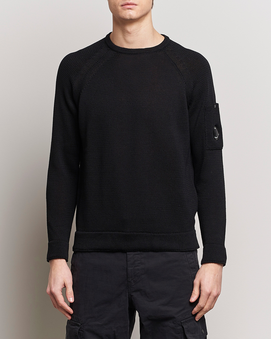 Men | C.P. Company | C.P. Company | Compact Cotton Lens Crewneck Black