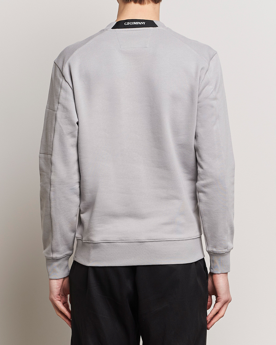 Heren | Truien | C.P. Company | Diagonal Raised Fleece Lens Sweatshirt Light Grey