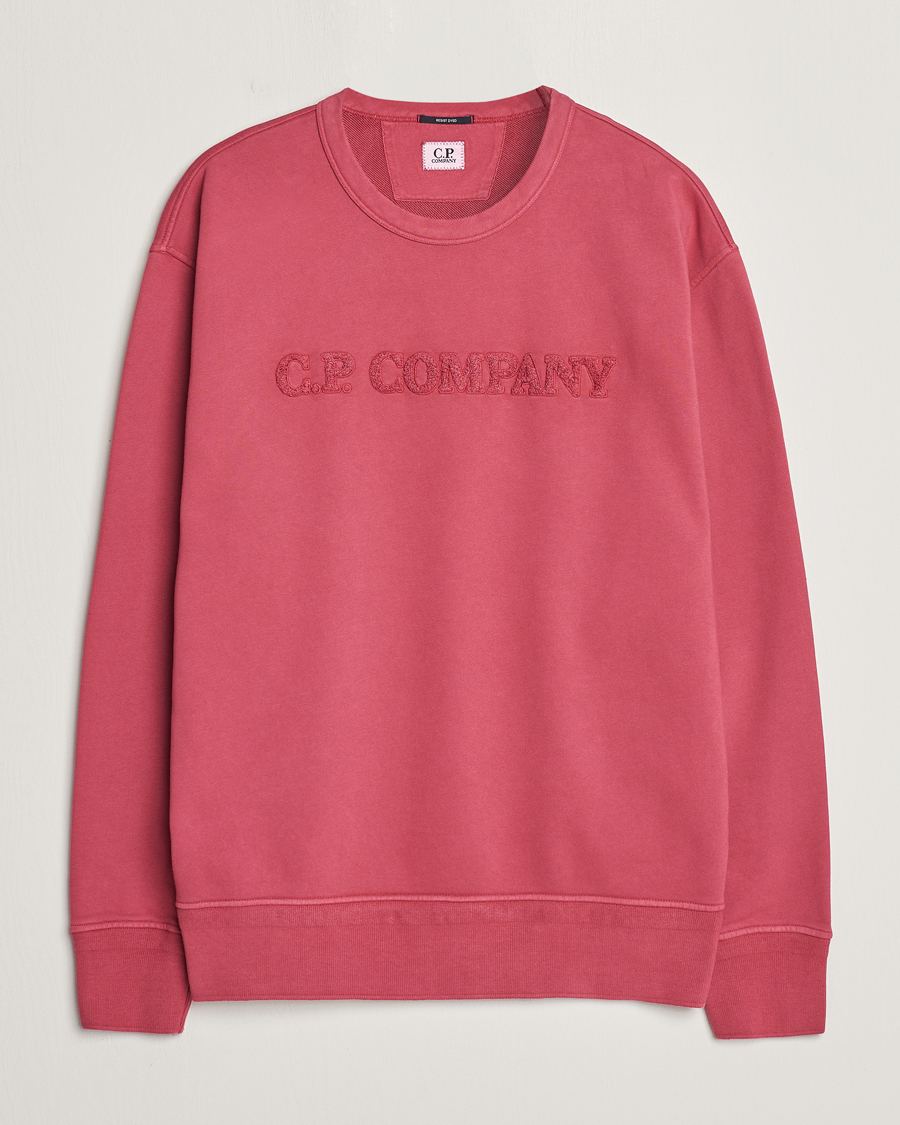 Heren | Truien | C.P. Company | Resist Dyed Cotton Logo Sweatshirt Wine