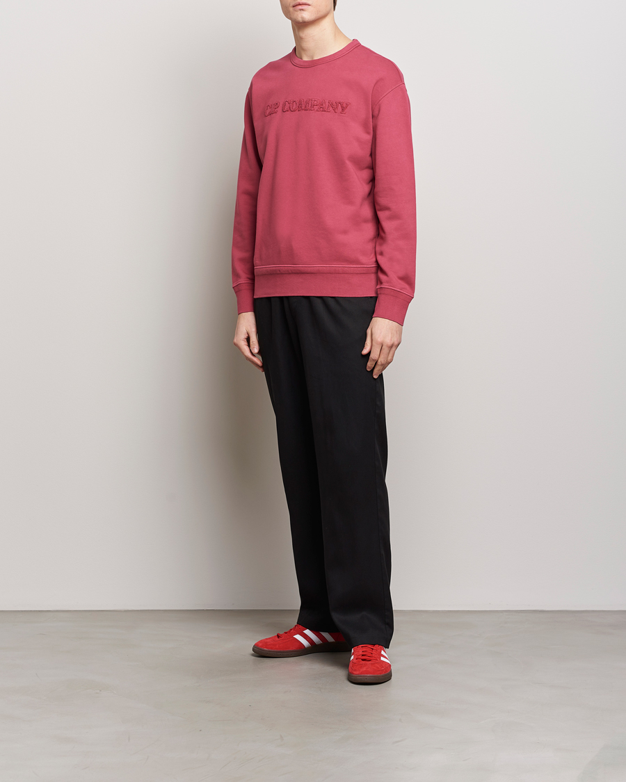 Heren | Truien | C.P. Company | Resist Dyed Cotton Logo Sweatshirt Wine