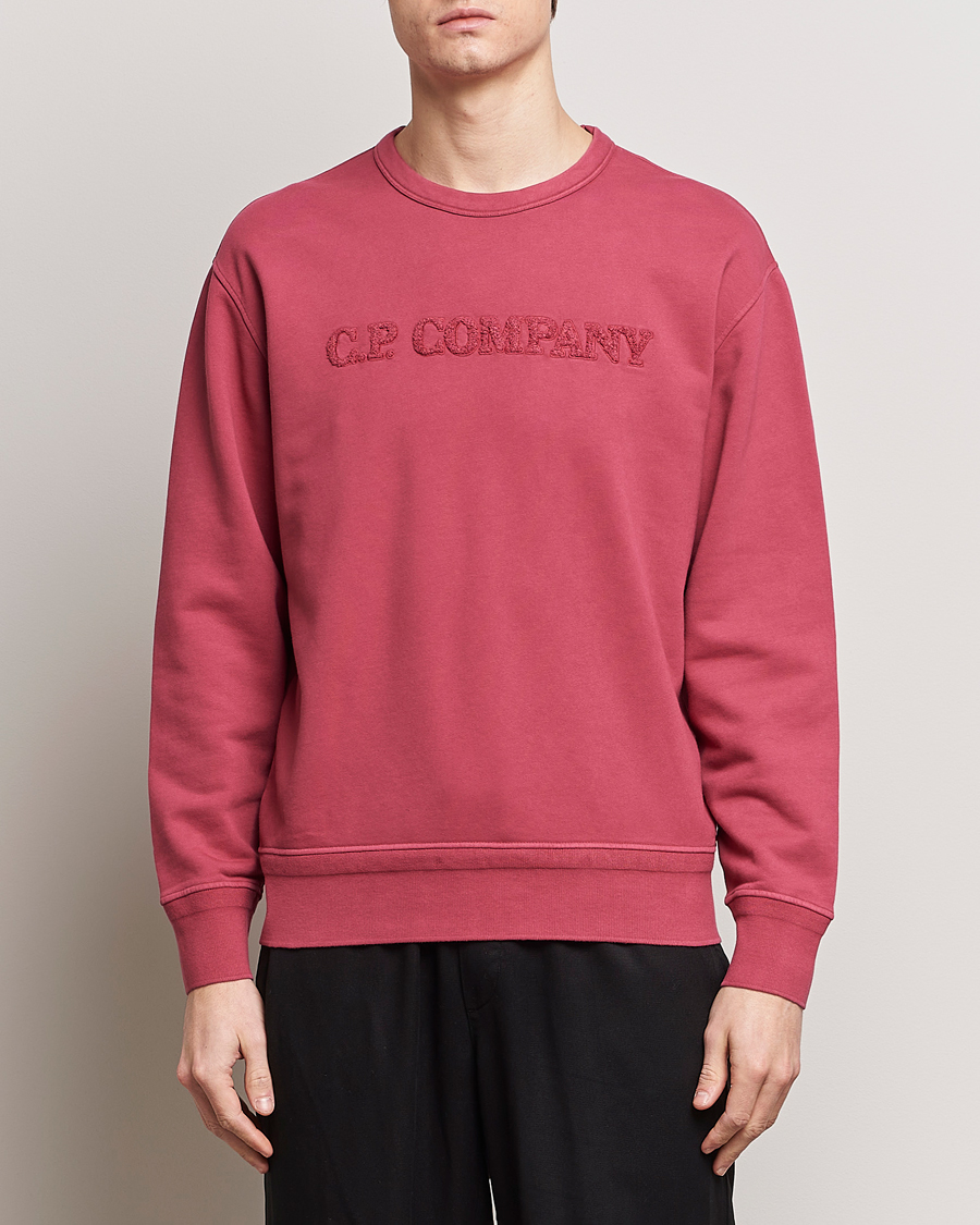 Heren | Truien | C.P. Company | Resist Dyed Cotton Logo Sweatshirt Wine