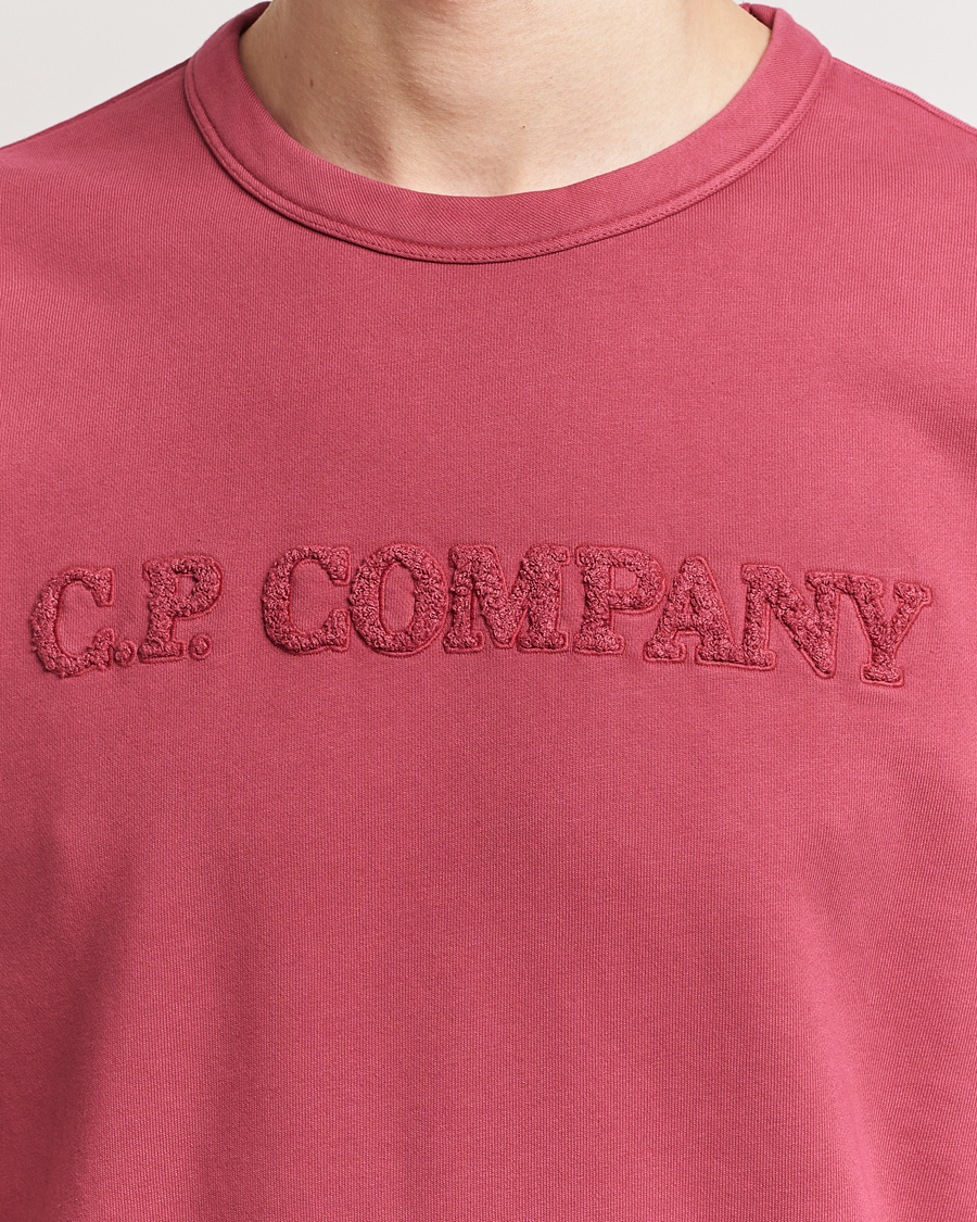 Heren | Truien | C.P. Company | Resist Dyed Cotton Logo Sweatshirt Wine
