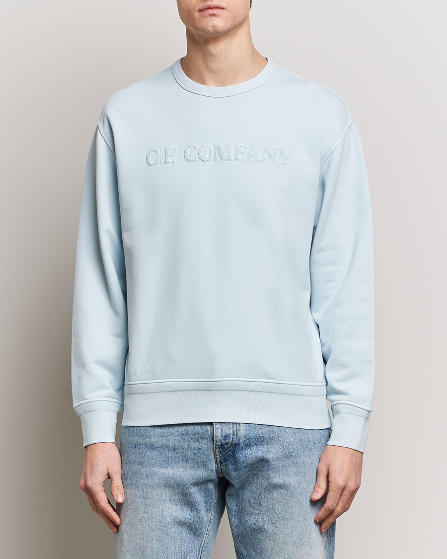 Heren | Sweatshirts | C.P. Company | Resist Dyed Cotton Logo Sweatshirt Mint