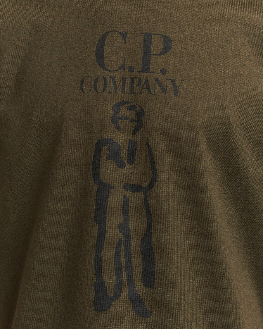 Heren | T-shirts | C.P. Company | Mercerized Heavy Cotton Logo T-Shirt Army
