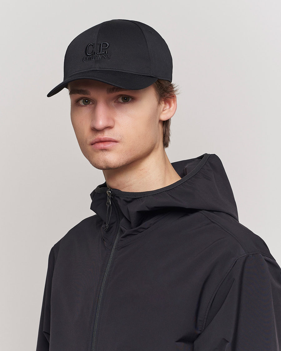 Men | C.P. Company | C.P. Company | Cotton Gabardine Cap Black