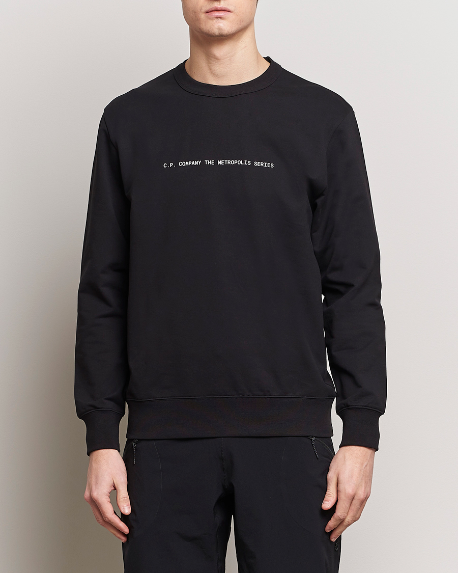 Men | C.P. Company | C.P. Company | Metropolis Printed Logo Sweatshirt Black