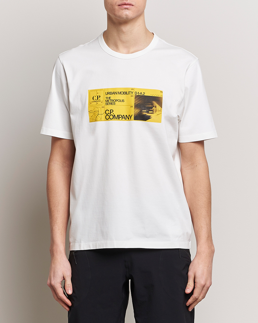 Heren | T-shirts met korte mouwen | C.P. Company | Metropolis Mercerized Jersey Logo T-Shirt White