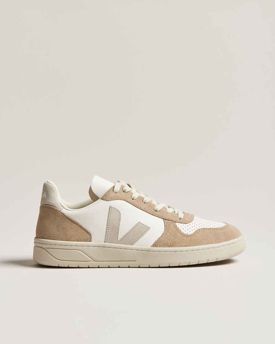 Heren | Veja V-10 Chromefree Leather Extra White/Natural Sahara | Veja | V-10 Chromefree Leather Extra White/Natural Sahara