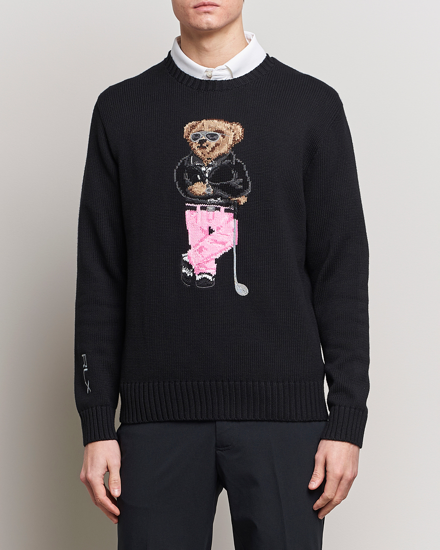Heren | RLX Ralph Lauren | RLX Ralph Lauren | Bear Golfer Knitted Sweater Polo Black