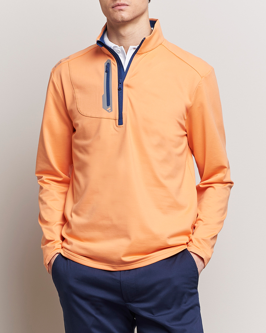 Heren |  | RLX Ralph Lauren | Luxury Jersey Half Zip Poppy Orange