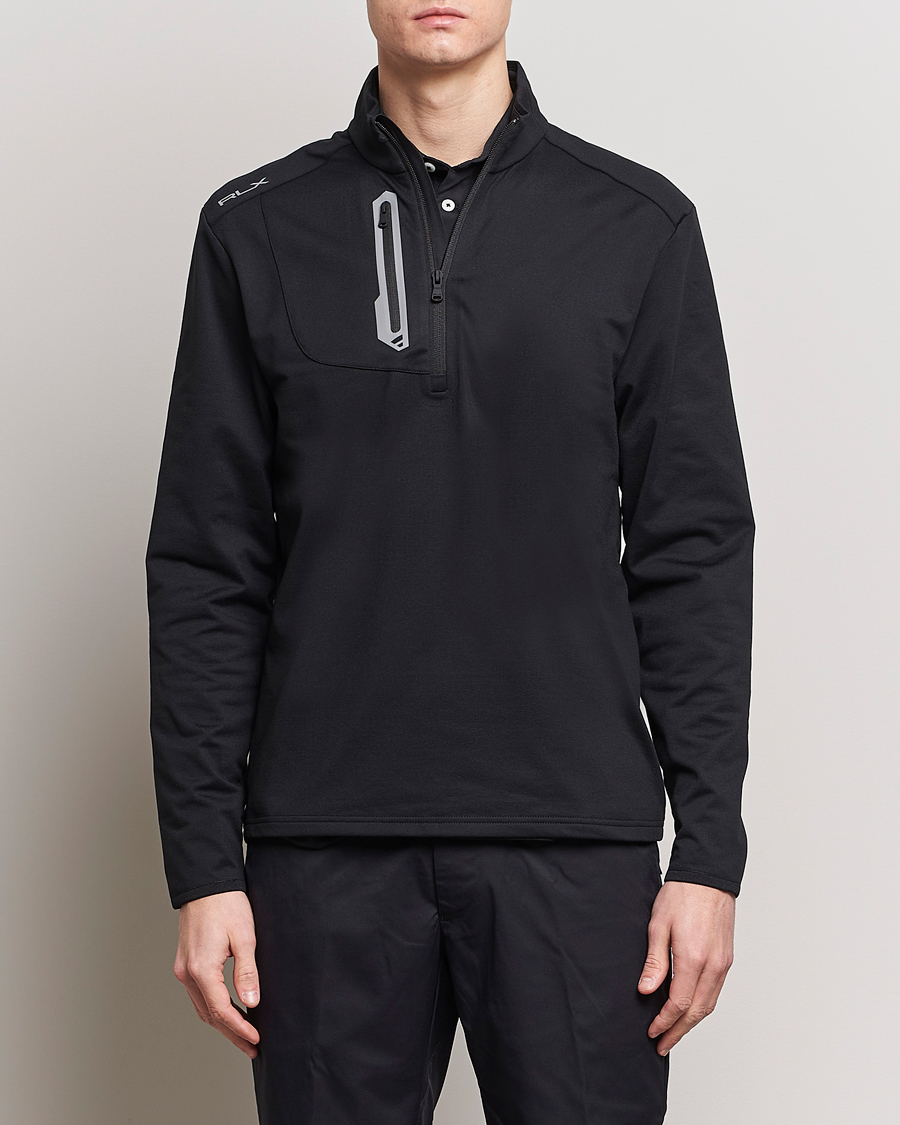 Heren | RLX Ralph Lauren | RLX Ralph Lauren | Luxury Jersey Half Zip Polo Black