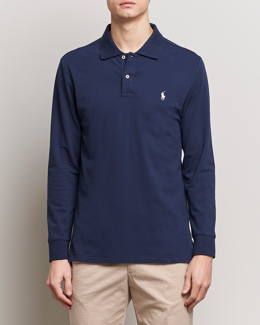 Heren | Polo's | Polo Ralph Lauren Golf | Performance Stretch Long Sleeve Polo Refined Navy
