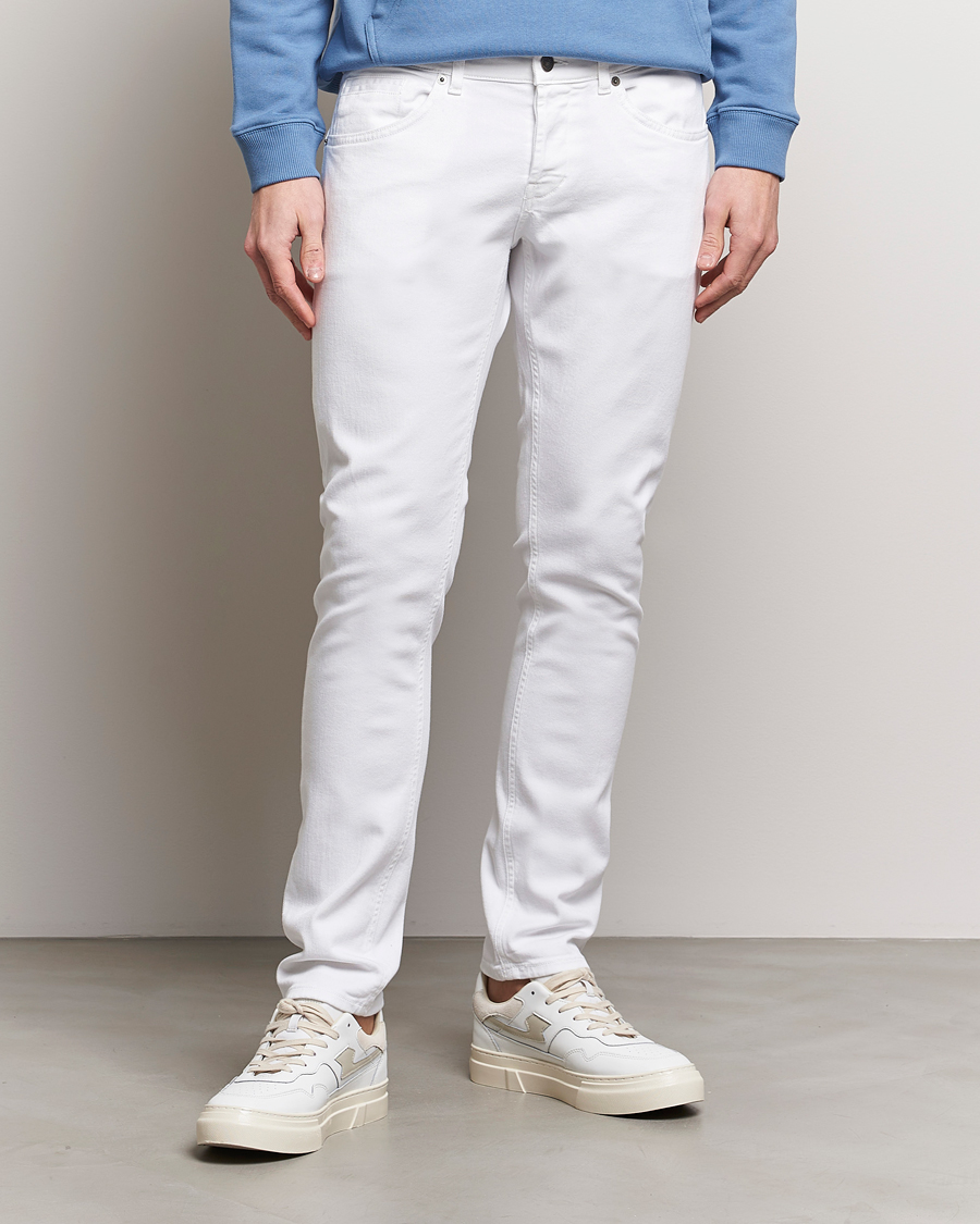 Heren | Witte jeans | Dondup | George Bullstretch Jeans White