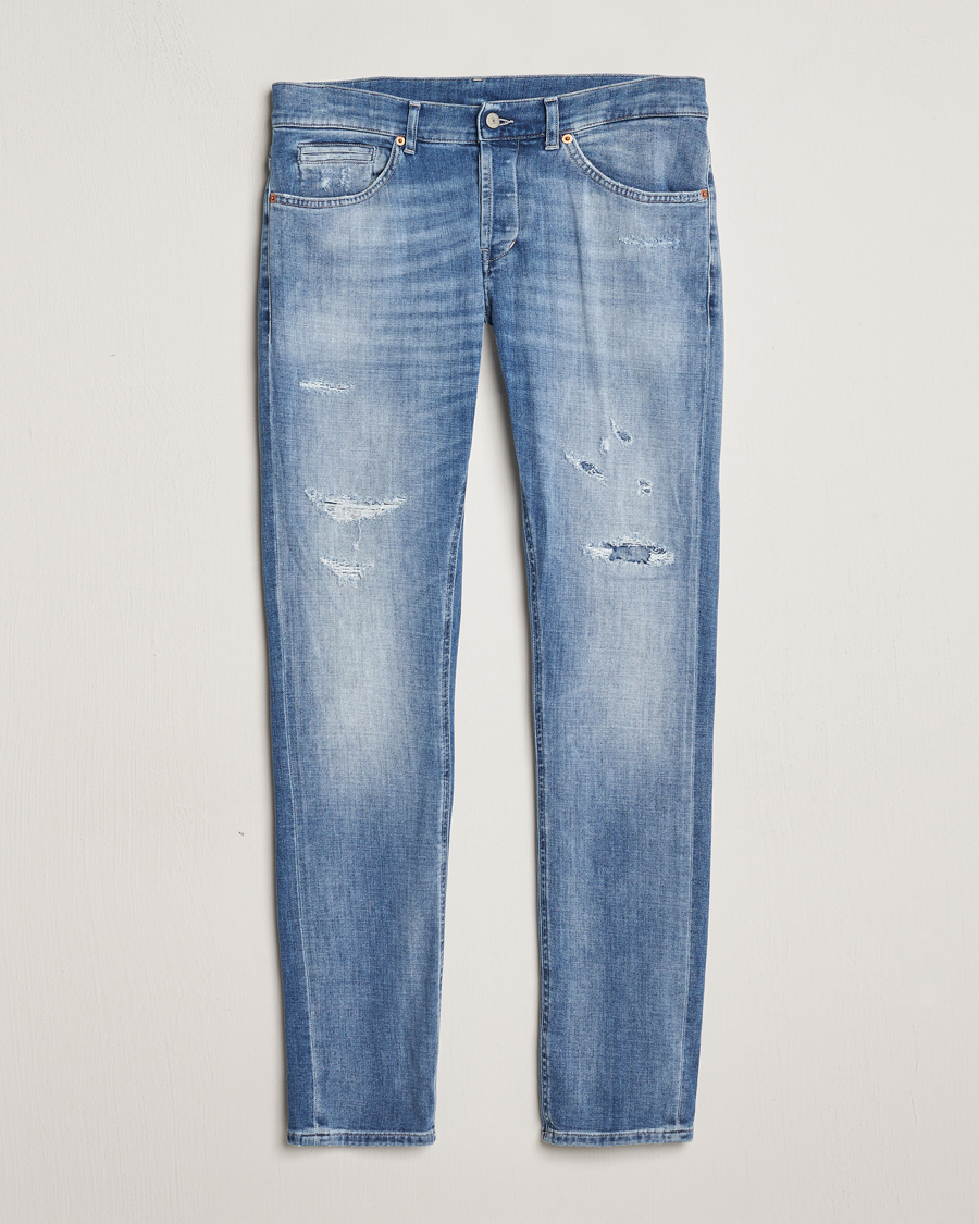 Heren |  | Dondup | George Distressed Jeans Light Blue