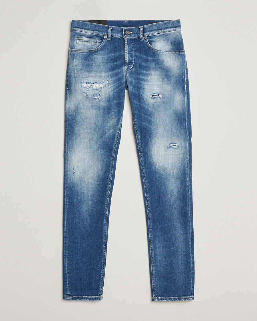 Heren | Jeans | Dondup | George Distressed Jeans Medium Blue