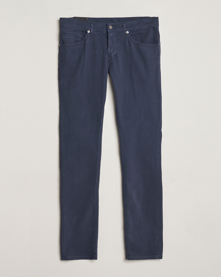 Heren | Broeken | Dondup | George Gabardine 5-Pocket Navy