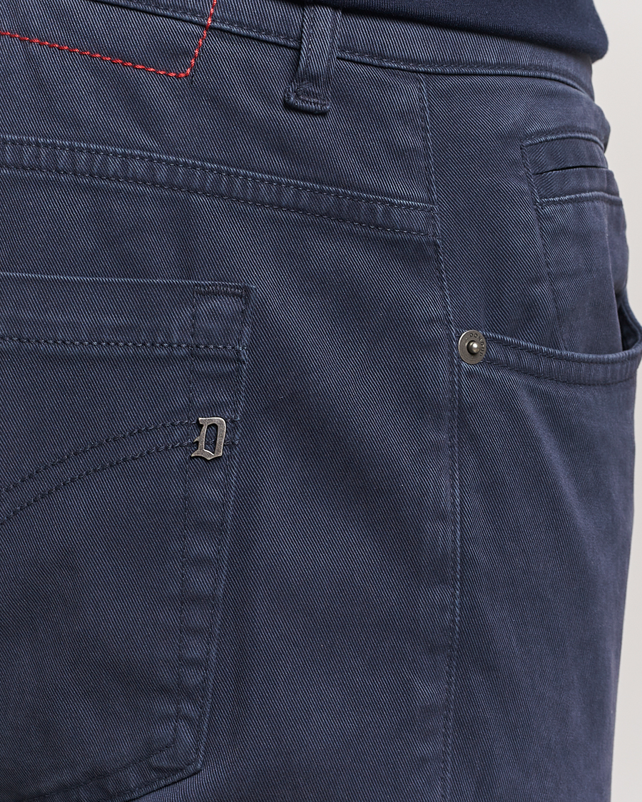 Heren | Broeken | Dondup | George Gabardine 5-Pocket Navy