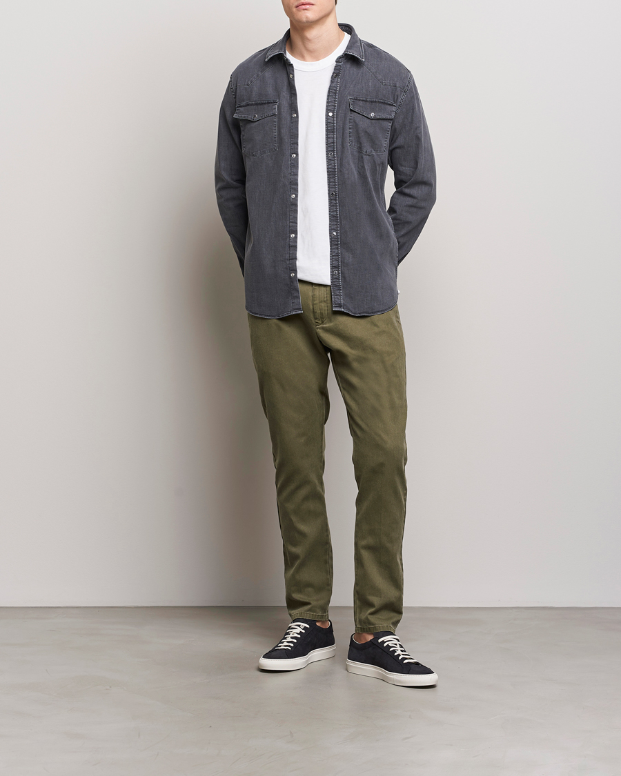Heren | Broeken | Dondup | Joe Cotton Chinos Olive Green