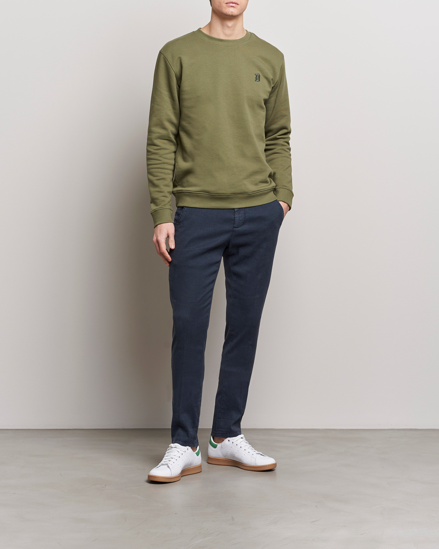 Heren | Broeken | Dondup | Gaubert Linen Stretch Chinos Navy