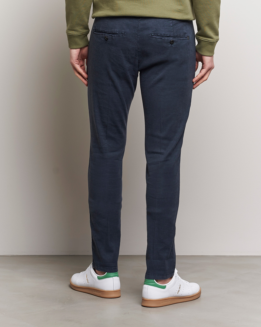 Heren | Broeken | Dondup | Gaubert Linen Stretch Chinos Navy