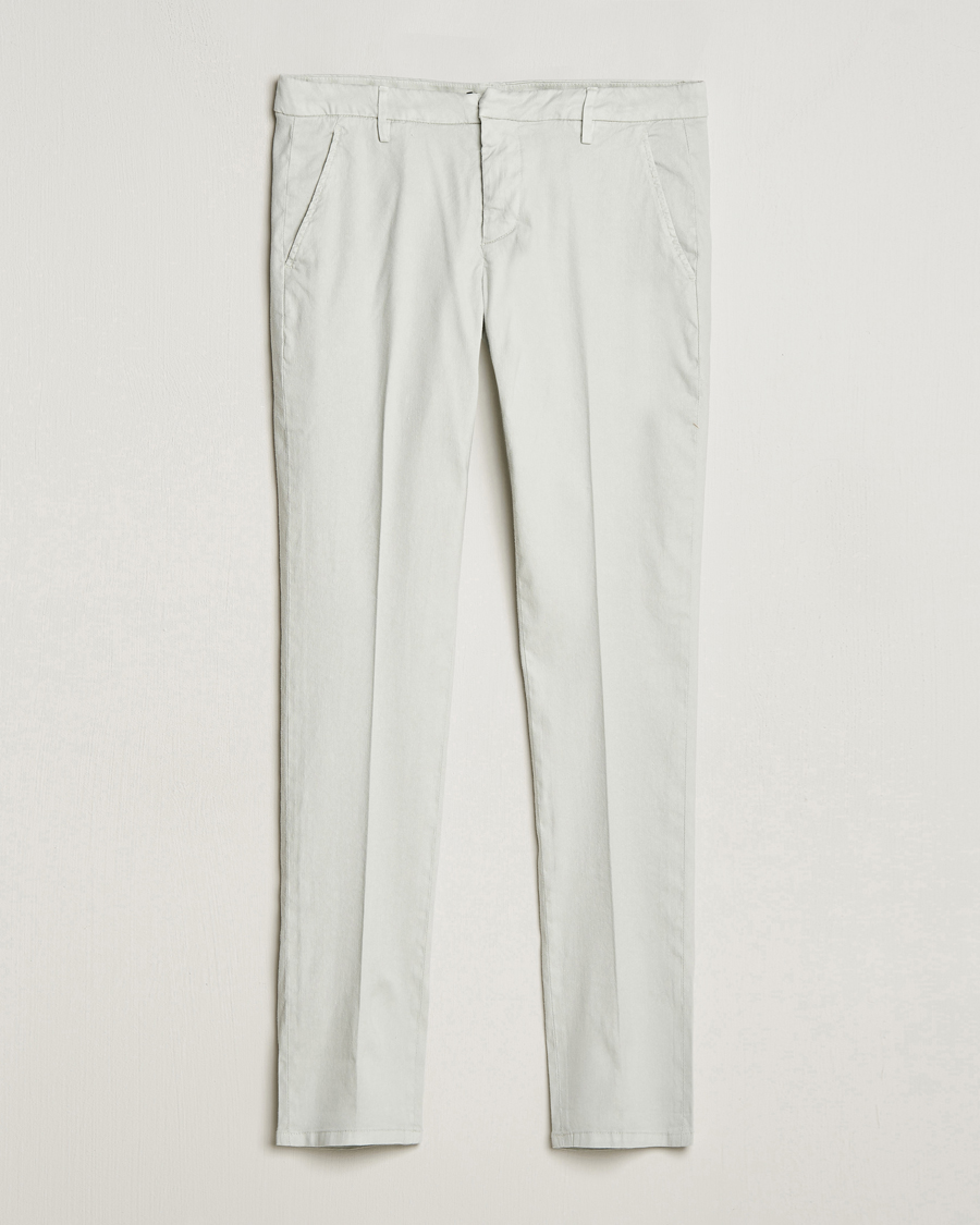 Heren | Broeken | Dondup | Gaubert Linen Stretch Chinos Light Grey