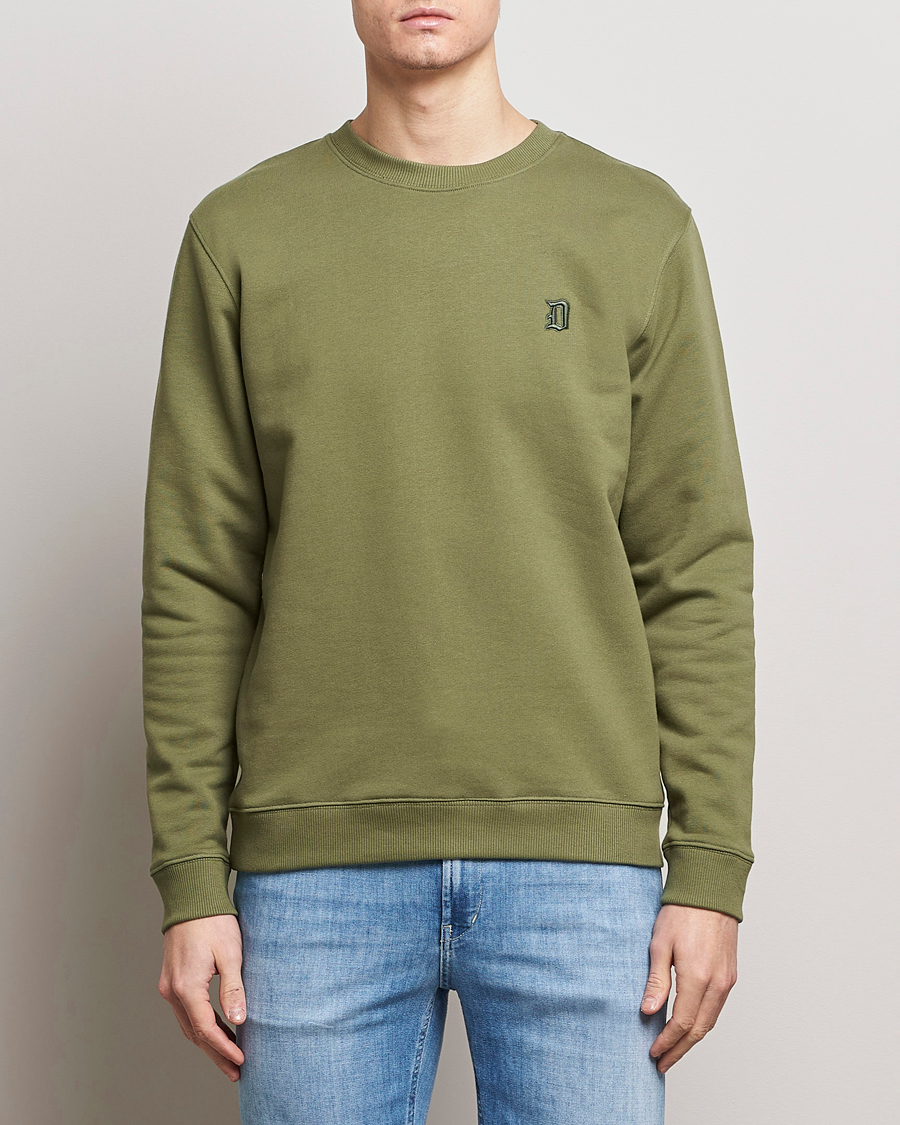 Men |  | Dondup | Loco Crew Neck Sweatshirt Olive Green