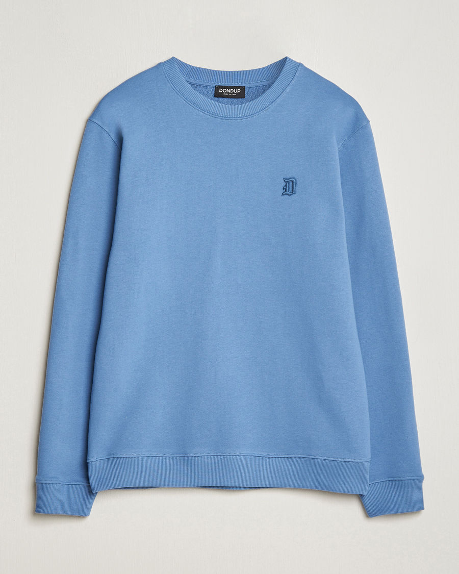 Heren | Truien | Dondup | Loco Crew Neck Sweatshirt Washed Blue